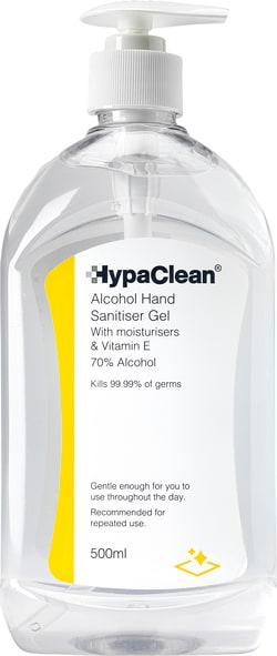 Safety First Aid&nbsp;HypaClean Alcohol Hand Sanitiser Gel with Pump Dispenser