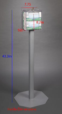 Poltex Mask Box Holder with Lock and Key Capacity: 2 Boxes, Mounting: Stand