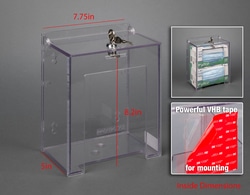 Poltex Mask Box Holder with Lock and Key Capacity: 2 Boxes, Mounting: VHB