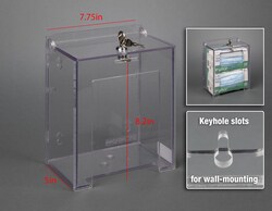 Poltex Mask Box Holder with Lock and Key Capacity: 2 Boxes, Mounting: Wall