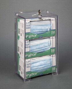 Poltex Mask Box Holder with Lock and Key:Personal Protective Equipment:Respiratory