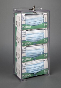 Poltex Mask Box Holder with Lock and Key:Personal Protective Equipment:Respiratory