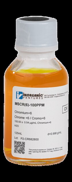 Inorganic Ventures 10µg/mL CHROMIUM 6 125mL, Quantity: Each of 1