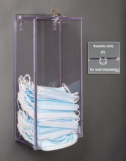 Poltex Locking Earloop Mask Dispenser with Wall Mount