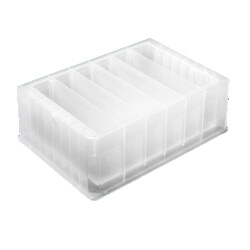 Arcticwhite LLC&nbsp;6 Column Partitioned Reservoir, Pyramid Bottom, Polypropylene (PP), 47 ML, 25 Reagent Reservoirs per Case