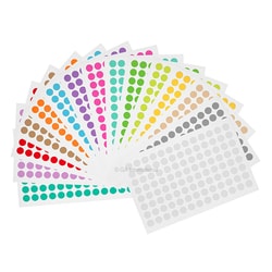 GA International&nbsp;Cryogenic Color Dots for Tops of 0.5 mL & 1.5 mL Microtubes 0.35
