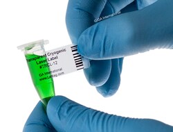 GA International Transparent Removable Cryo-LazrTAG™- Cryogenic Labels for Laser Printers (US Letter Size) PATENTED