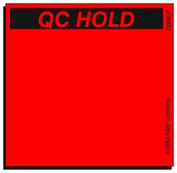 Gmp Labeling Inc QC Hold Quality Control Label - Laser Print - 2x2
