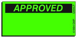 Gmp Labeling Inc Approved Quality Control Label - Laser Print - 2x1, Quantity: