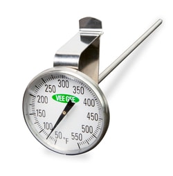 Vee Gee Thermometer, Dial, 50 to 550°F, 1.75 in Diam., Quantity: Each of