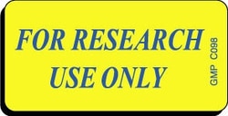 Gmp Labeling Inc For Research Use Only Label - 1 x 0.5, Quantity: Each