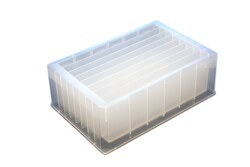Arcticwhite LLC&nbsp;8 Row Partitioned Reservoir, Pyramid Bottom, Non-sterilized, 8 Rows, Partitioned, Polypropylene (PP), 32 ML/Row, 25 Reagent Reservoirs per Case