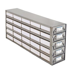 USA Scientific Inc 25-place (5 x 5) upright freezer sliding rack for 2inch H boxes
