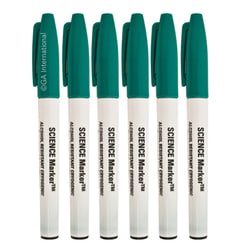 GA International&nbsp;Alcohol And Water Resistant Cryogenic Marker - Fine Tip Green 6/pack