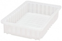 MSC&nbsp;Quantum Storage DG92035CL Clear Polypropylene Dividable Container Stacking, 16-1/2