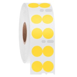 GA International DYMO-Compatible Cryogenic Labels 0.5" / 12.7mm Circle