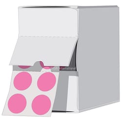 GA International Cryogenic Labels (Writable) 0.44" / 11.2mm Circle Pink