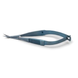 World Precision Instrument&nbsp;Vannas Spring Scissors, 8.2cm, Angled up, Titanium