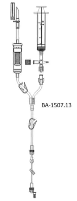 MARIAN MEDICAL INC&nbsp;Blood Administration Set W/Spike, 150 Micron Filter, Y-Port W/Stop Cock 30Cc Syringe, 60In Small Bore Tubing Attached, 25 Per Box