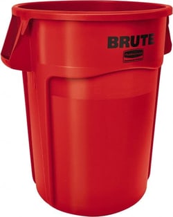 MSC Rubbermaid FG264360RED 44 Gallon Round Red Trash Can Polyethylene,