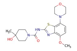 eMolecules​ 4-Methoxy-7-morpholino-2-[(4-hydroxy-4-methylpiperidino)carbonylamino]benzothiazole