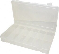 MSC Durham SPOS12-CLR 12 Compartment Clear Small Parts Compartment Box