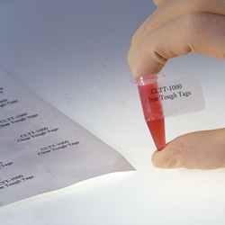 USA Scientific Inc&nbsp;Tough-Tags, 1.05 inch x 0.5 inch, clear, on sheets