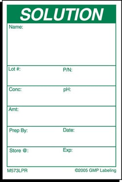 Gmp Labeling Inc&nbsp;Solution Material Label - Laser Print - Removable - 2x3
