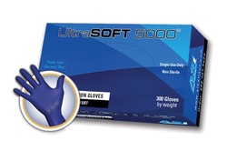 Alkali Scientific UltraSOFT 5000™ Powder Free Nitrile Glove, Small, 300/box, 3000/cs