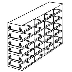 Cole-Parmer Argos Technologies PolarSafe Upright Freezer Drawer Rack for 96 Deep-Well Plates or 1 3/4