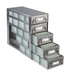 Cole-Parmer Argos Technologies PolarSafe Upright Freezer Drawer Rack for 96 Deep-Well Plates or 1 3/4