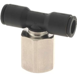 MSC Legris 3008 56 14 1/4" OD, 1/4 NPT, Nylon/Nickel Plated Brass Push-to-Connect