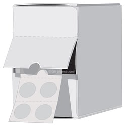 GA International Writable Cryogenic Labels 0.35" / 9mm Circle White From