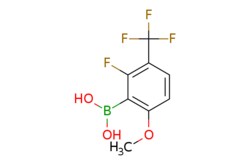 eMolecules​&nbsp;2-Fluoro-6-methoxy-3-(trifluoromethyl)phenylboronic acid | Combi-Blocks | 2096339-77-2 | MFCD19981511 | 237.940 | C8H7BF4O3 | 98.000 | COc1ccc(c(F)c1B(O)O)C(F)(F)F | 1g | 117523351