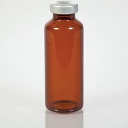 Accuflow Systems Sterile Empty Vial (SEV), 50 mL, 20 mm amber glass with