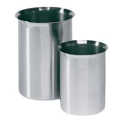 Cole-Parmer Stainless-steel Griffin-style beaker with easy-pour rim, 2000 mL