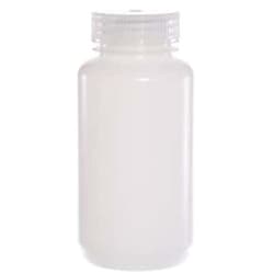 Cole-Parmer&nbsp;Thermo Scientific Nalgene 2189-0008 Economy HDPE Wide-Mouth Bottle, 250 mL, 12/pk