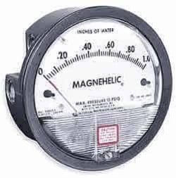 Cole-Parmer Dwyer 2301 Magnehelic Differential Pressure Gauge, Type , -0.5