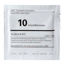 Cole-Parmer&nbsp;Oakton Conductivity Calibration Pouches, 10 µS; 20/Pk