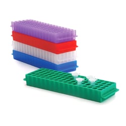 Alkali Scientific Microcentrifuge Tube Rack, 5 x 16 Holes/Rack, Assorted Colors, 5/pk