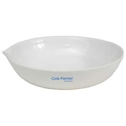 Cole-Parmer Essentials Evaporating Dish, porcelain, round form, 250 mL,