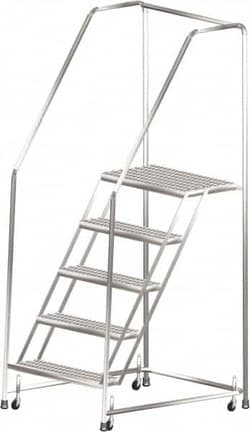 MSC Ballymore SS530GKF 83" High 450 Lb Capacity 5 Step Ladder Rolling Safety