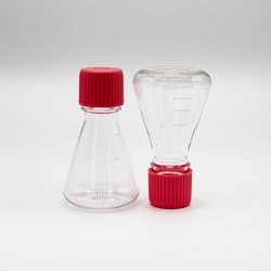 Marathon LS 125mL Erlenmeyer Flask, Vent Cap, Plain Bottom, PETG, Sterile, 12 per Case
