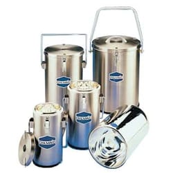 Cole-Parmer&nbsp;Universal-Style Stainless Steel and Glass Dewar Flask with Handle and Lid, 2 L