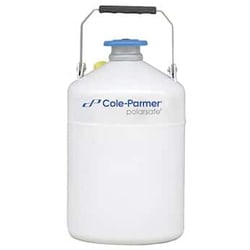 Cole-Parmer PolarSafe Cryogenic Storage Dewar, 2L, with 3 Round Canister Racks