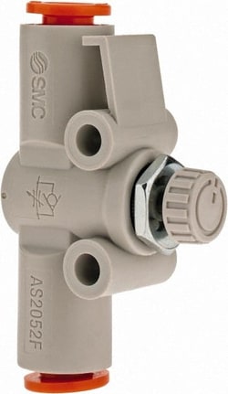 MSC SMC PNEUMATICS AS2052F-07 1/4" Tube OD x 1/4 Body Flow & Speed Control