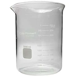 Cole-Parmer&nbsp;Essentials Plus Griffin Low-Form Beaker, Glass, 3000 mL