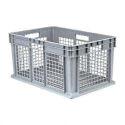 MSC Akro-Mils 37612 2.67 Cu Ft, 45 Lb Load Capacity Gray Polyethylene Tote