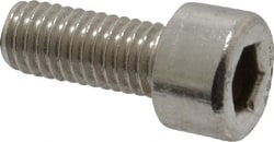 MSC Value Collection MASC0050012CP M5x0.80, 12mm Long, Metric Coarse Hex Socket Cap Screw 18-8 Austenitic Grade A2 Stainless Steel, Fully Threaded
