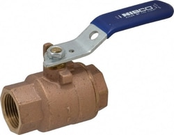 MSC NIBCO NL9500A 1" Pipe, Full Port, Bronze Standard Ball Valve 2 Piece,